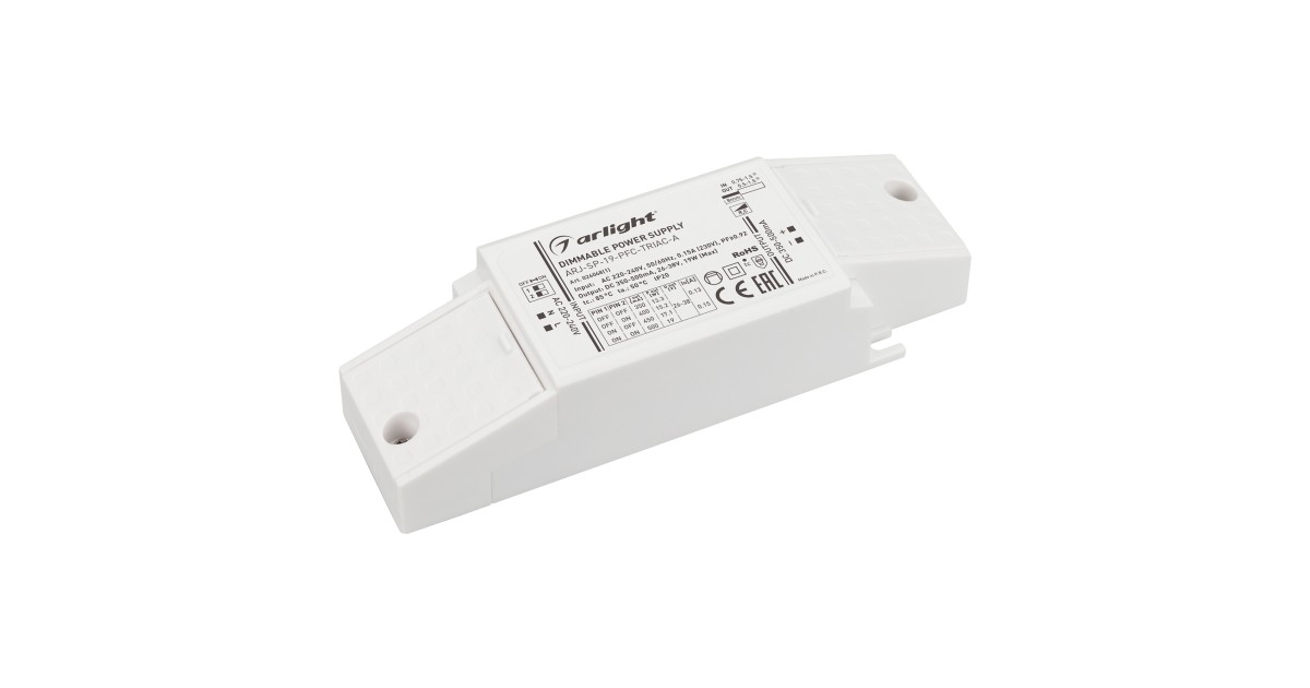 Купить Блок питания ARJ-SP-19-PFC-TRIAC-INS (19W, 26-38V, 0.35-0.5A) 026048(1) Arlight оптом в Москве