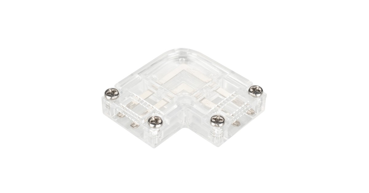 Купить Коннектор угловой для ленты ARL-50000PV (15.5x6mm) прозрачный 027062 Arlight оптом в Москве