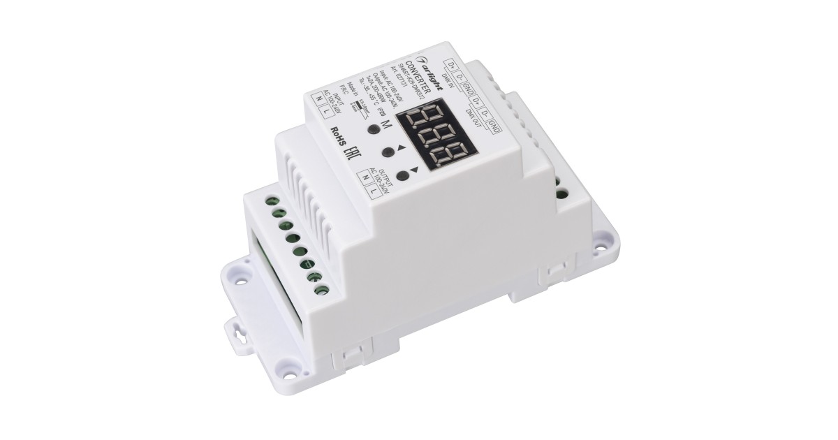Купить Конвертер SMART-K29-DMX512 (230V, 1x2A, TRIAC, DIN) 027131 Arlight оптом в Москве