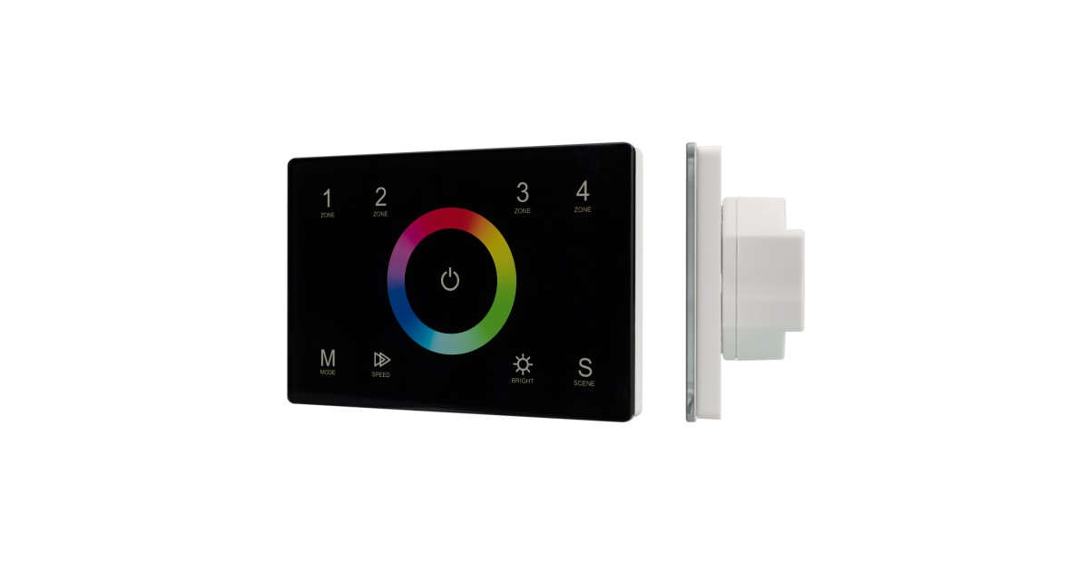 Купить Панель Sens SMART-P83-RGB Black (230V, 4 зоны, 2.4G) 028403 Arlight оптом в Москве