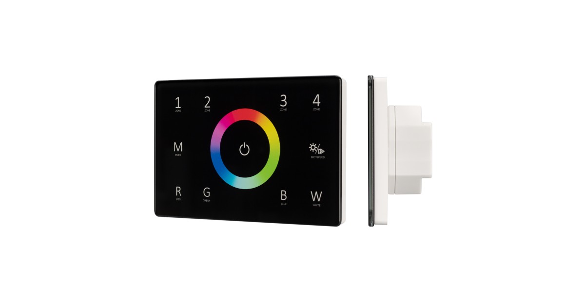 Купить Панель Sens SMART-P85-RGBW Black (230V, 4 зоны, 2.4G) 028405 Arlight оптом в Москве