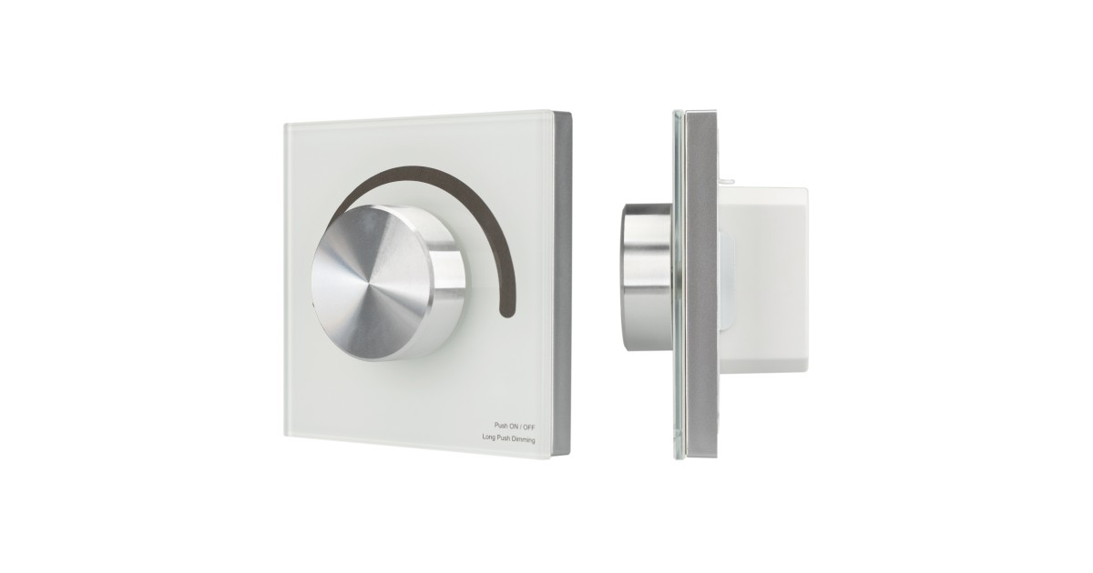 Купить Панель SMART-P98-DIM-G-IN White (230V, 1.5A, 0/1-10V, Rotary, 2.4G) 028432 Arlight оптом в Москве