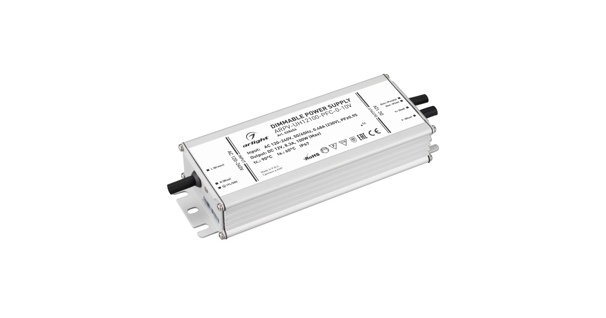 Купить Блок питания ARPV-UH12100-PFC-0-10V (12V, 8.3A, 100W) 028454 Arlight оптом в Москве