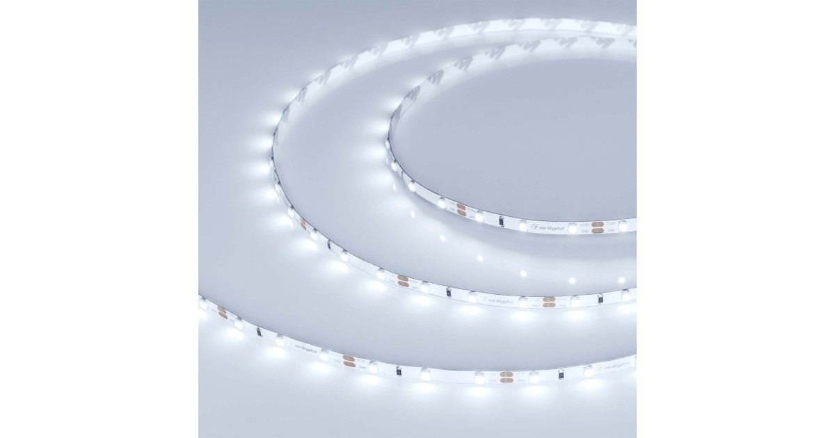 Купить Лента RT-A60-5mm 12V Cool 8K (4.8 W/m, IP20, 2835, 5m) 028610(2) Arlight оптом в Москве