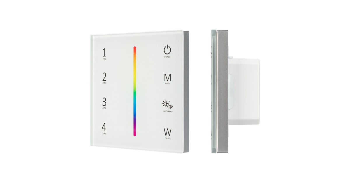 Купить Панель Sens SMART-P45-RGBW White (230V, 4 зоны, 2.4G) 028140 Arlight оптом в Москве