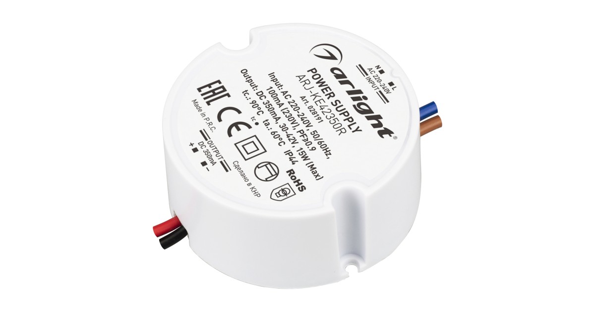 Купить Блок питания ARJ-KE42350R (15W, 350mA, PFC) 028191 Arlight оптом в Москве