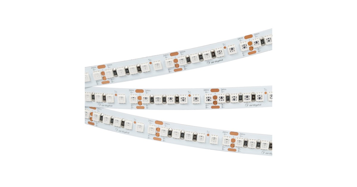 Купить Лента RT-G168-10mm 24V RGB (17.3 W/m, IP20, 3838, 5m) 028256(2) Arlight оптом в Москве