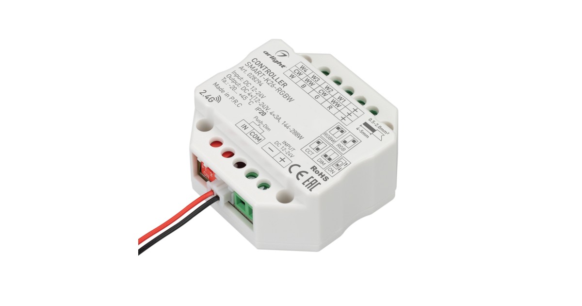 Купить Контроллер SMART-K26-RGBW (12-24V, 4x3A, 2.4G) 028294 Arlight оптом в Москве