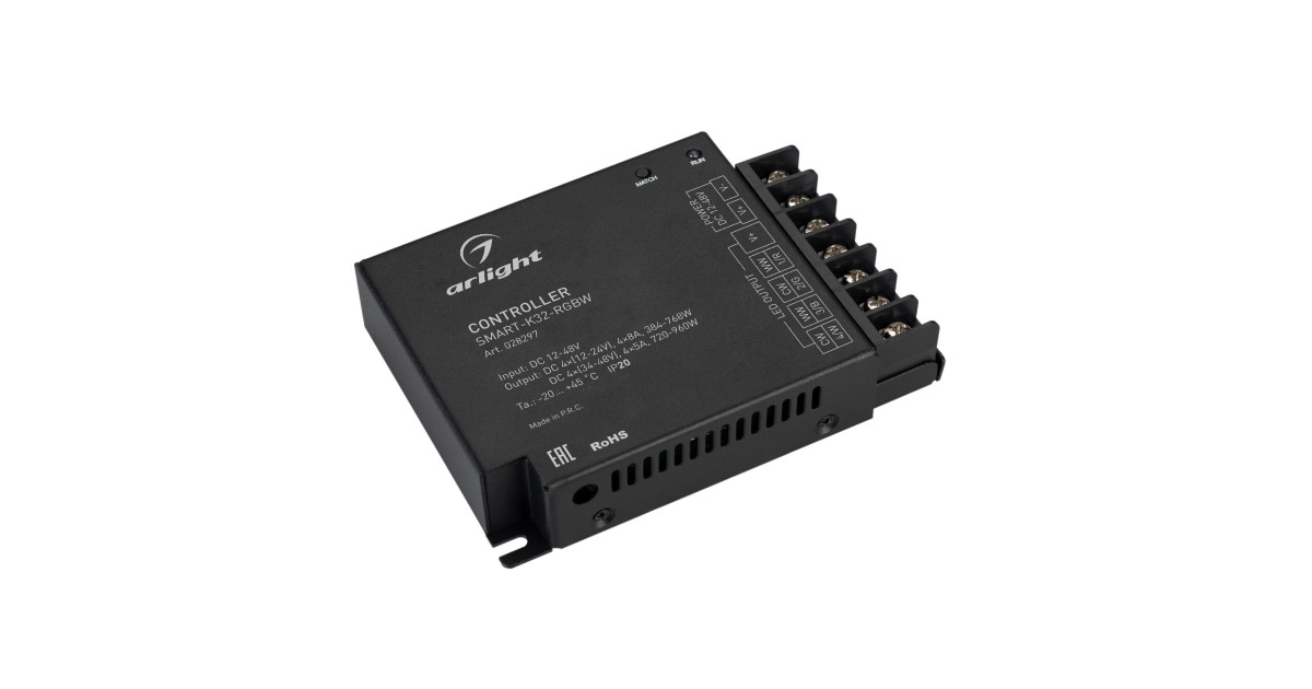 Купить Контроллер SMART-K32-RGBW (12-48V, 4x8A, 2.4G) 028297 Arlight оптом в Москве