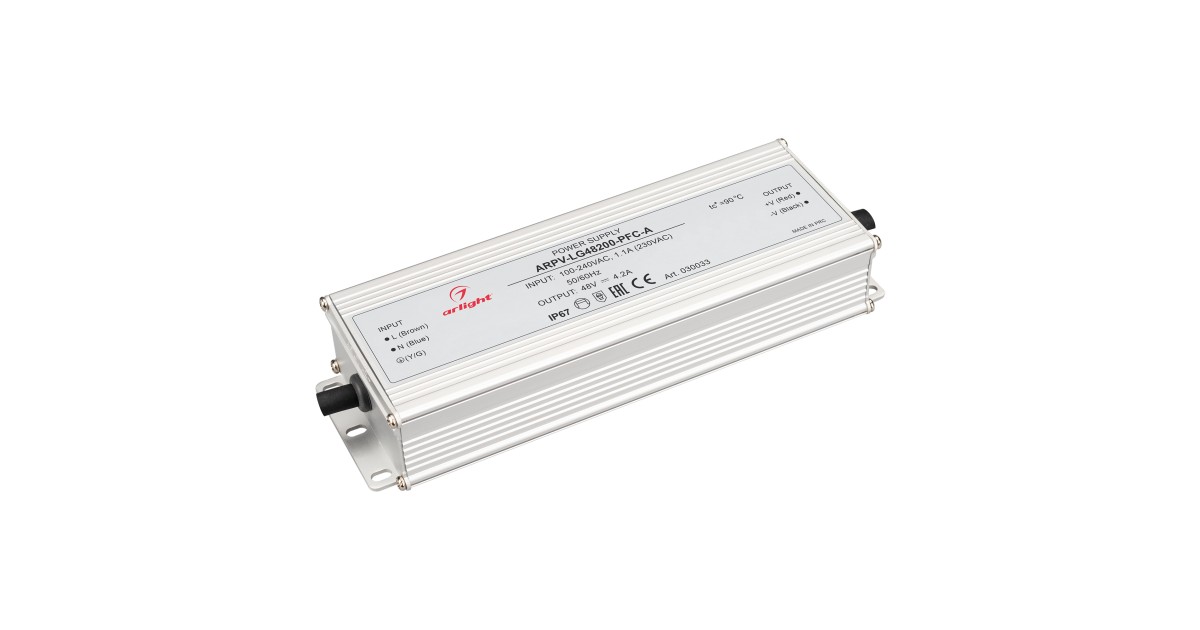 Купить Блок питания ARPV-LG48200-PFC-A (48V, 4.2A, 200W) 030033 Arlight оптом в Москве