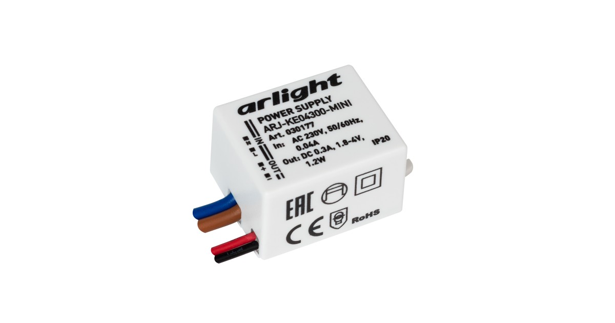 Купить Блок питания ARJ-KE04300-MINI (1.2W, 300mA) 030177 Arlight оптом в Москве