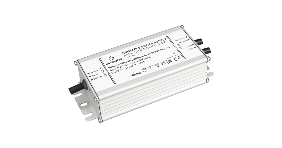 Купить Блок питания ARPV-UH24100-PFC-0-10V (24V, 4.2A, 100W) 030284 Arlight оптом в Москве