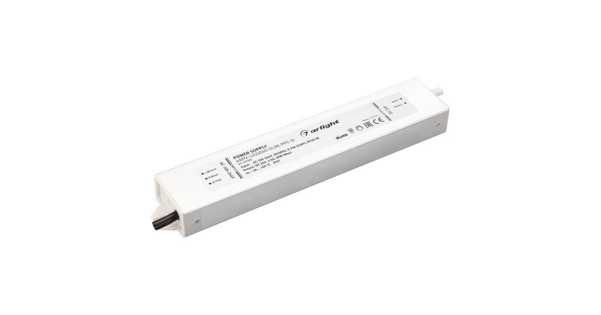 Купить Блок питания ARPV-LG24060-SLIM-PFC-D (24V, 2.5A, 60W) 031720 Arlight оптом в Москве