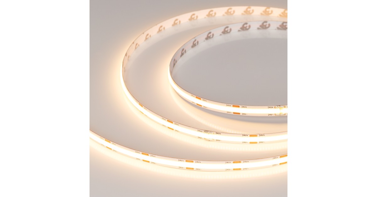 Купить Лента герметичная COB-NANO-X544-8mm 24V Warm2700 (11.5 W/m, IP65, CSP, 5m) 031903(2) Arlight оптом в Москве