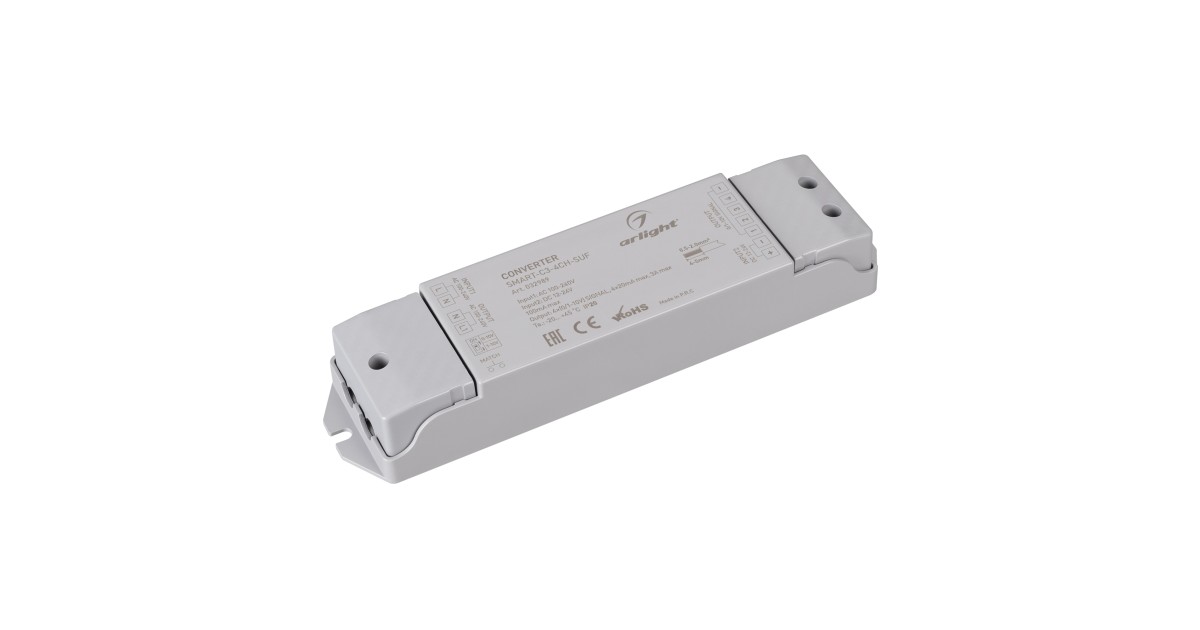 Купить Конвертер SMART-C3-4CH-SUF (12-24V, RF-0/1-10V, 2.4G) 032989 Arlight оптом в Москве