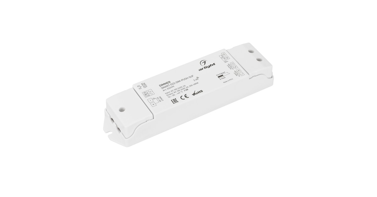 Купить Диммер SMART-D22-DIM-PUSH-SUF (230V, 2A, TRIAC, 2.4G) 032999 Arlight оптом в Москве