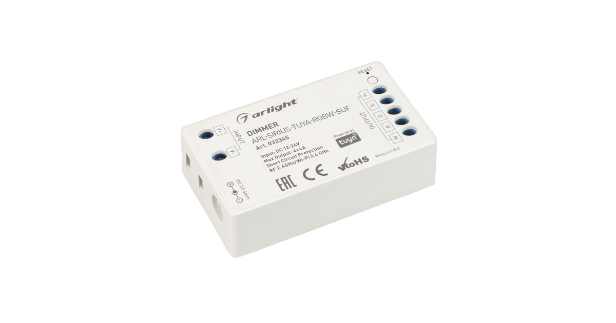 Купить Диммер ARL-SIRIUS-TUYA-RGBW-SUF (12-24V, 4x4A, 2.4G) 032345 Arlight оптом в Москве
