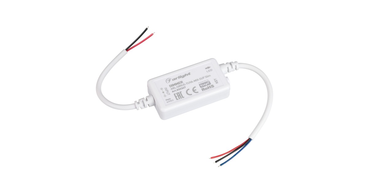 Купить Диммер ARL-SIRIUS-TUYA-MIX-SUF Slim (12-24V, 2x3A, 2.4G) 032347 Arlight оптом в Москве