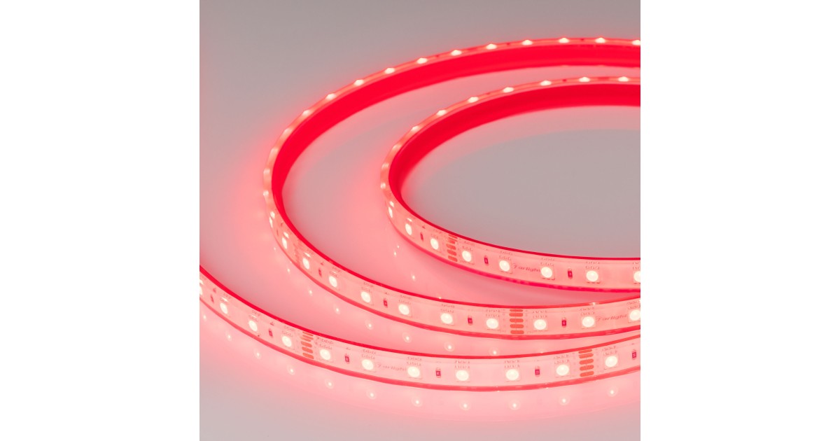 Купить Лента герметичная RTW-PFS-B60-13mm 24V RGB (14.4 W/m, IP68, 5060, 5m) 033791 Arlight оптом в Москве