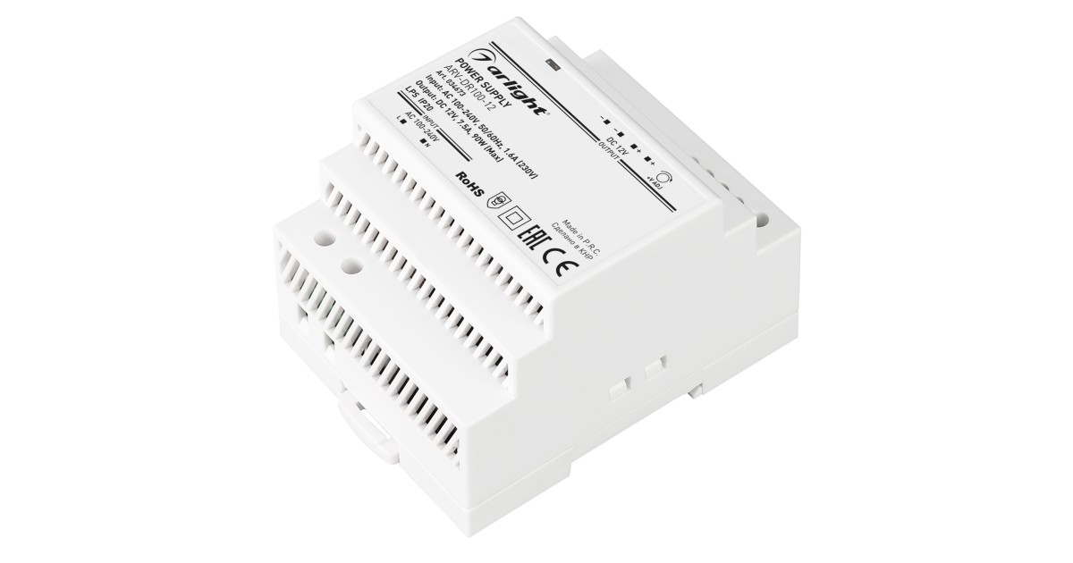 Купить Блок питания ARV-DR100-12 (12V, 7.5A, 90W) 034673 Arlight оптом в Москве