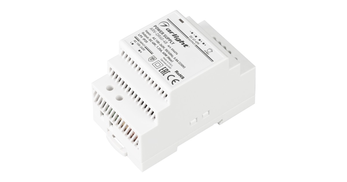 Купить Блок питания ARV-DR60-48 (48V, 1.25A, 60W) 034676 Arlight оптом в Москве