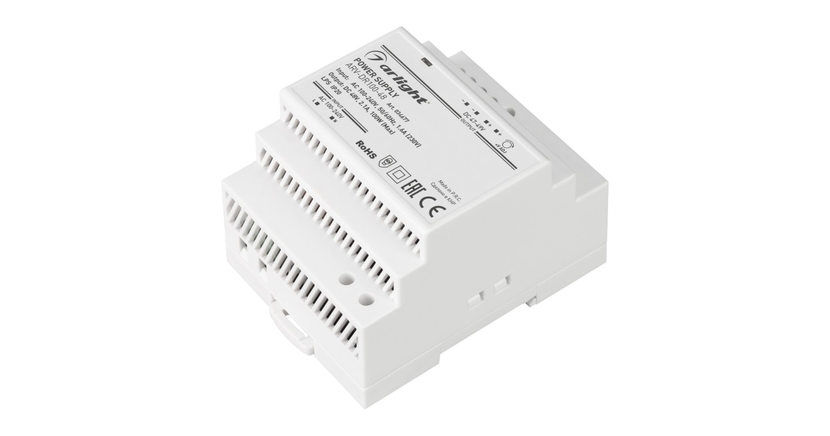Купить Блок питания ARV-DR100-48 (48V, 2.1A, 100W) 034677 Arlight оптом в Москве