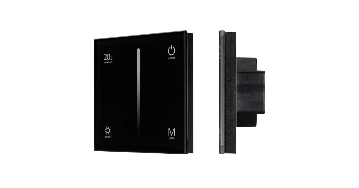 Купить Панель SMART-P6-DIM-G-IN Black (12-24V, 4x3A, Sens, 2.4G) 034780 Arlight оптом в Москве