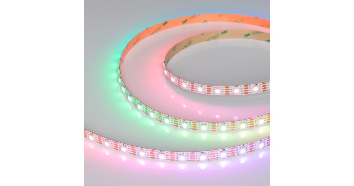 Купить Лента SPI-B60-10mm 5V RGB-PX1-BPT (12 W/m, IP20, 5060) 037855 Arlight оптом в Москве