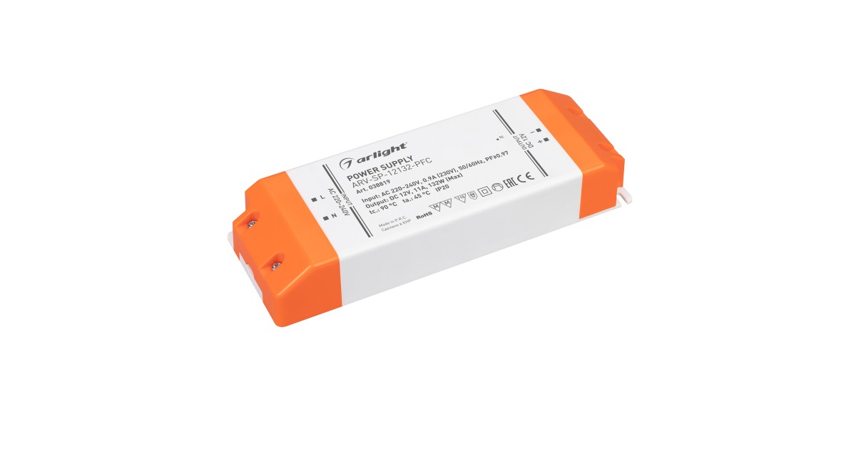 Купить Блок питания ARV-SP-12132-PFC (12V, 11A, 130W) 038819 Arlight оптом в Москве