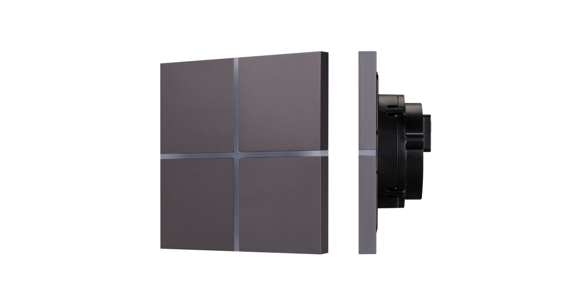 Купить INTELLIGENT ARLIGHT Сенсорная панель KNX-304-13-IN Grey (BUS, Frameless) 038309 Arlight оптом в Москве