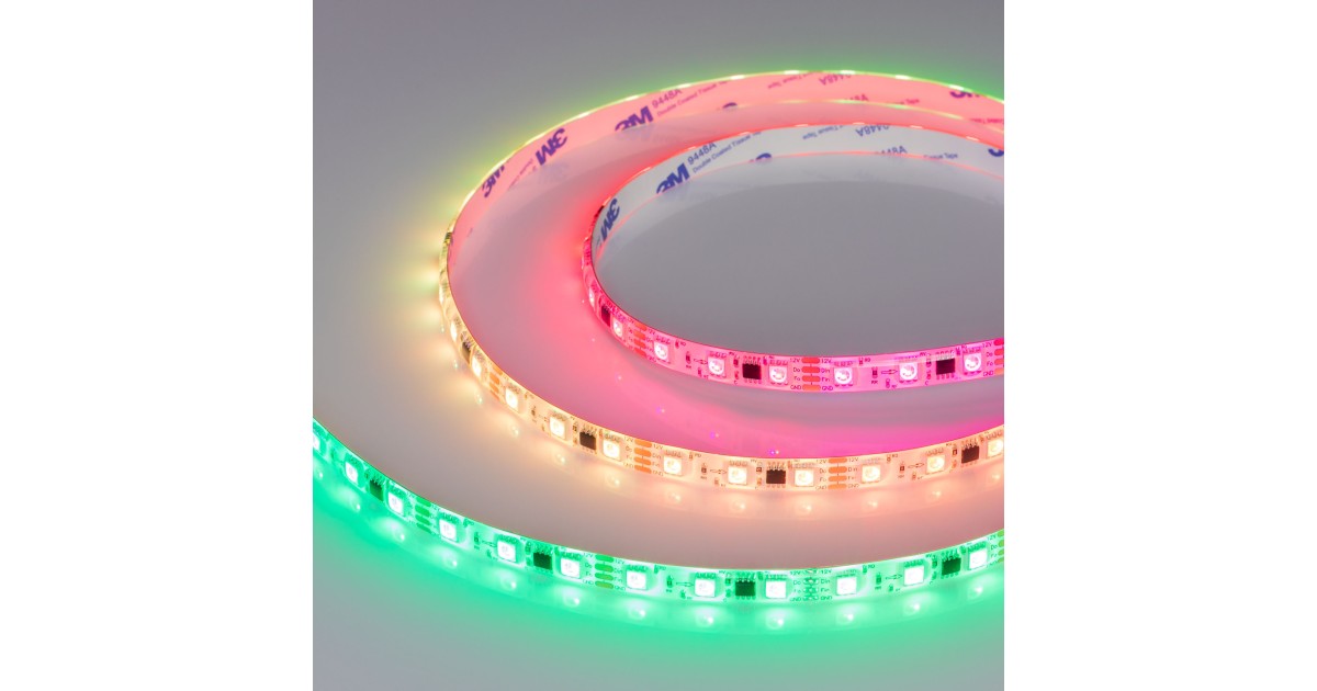 Купить Лента герметичная SPI-SE-B60-10mm 12V RGB-PX3-BPT (12 W/m, IP65, 5060, 5m) 039597 Arlight оптом в Москве