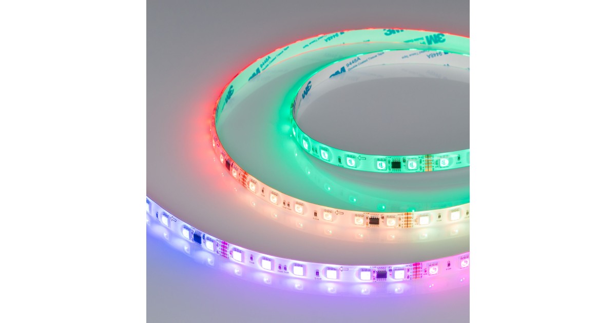 Купить Лента герметичная DMX-SE-B60-10mm 24V RGB-PX6 (14 W/m, IP65, 5060, 5m) 039607 Arlight оптом в Москве