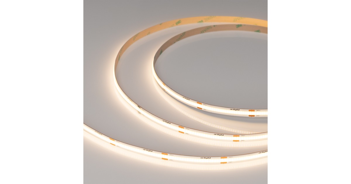Купить Лента COB-X480-8mm 24V Warm3500 (8 W/m, IP20, CSP, 5m) 044575 Arlight оптом в Москве