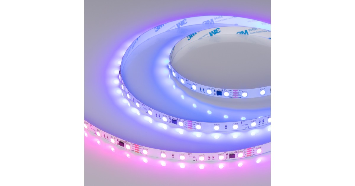 Купить Лента SPI-B60-10mm 24V RGB-PX6-BPT (12 W/m, IP20, 5060, 5m) 039180 Arlight оптом в Москве