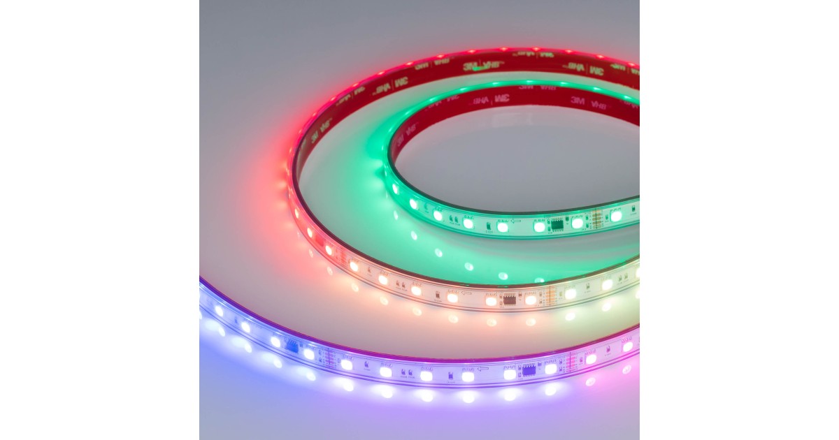 Купить Лента герметичная DMX-PS-B60-12mm 24V RGB-PX6 (14 W/m, IP67, 5060, 5m) 039182 Arlight оптом в Москве