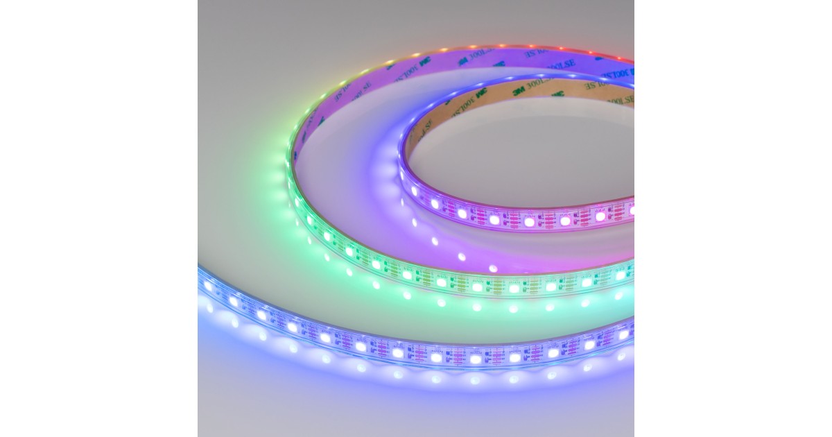 Купить Лента герметичная SPI-P-B60-12mm 12V RGB-PX1-BPT (8 W/m, IP66, 5060, 5m) 041615(1) Arlight оптом в Москве