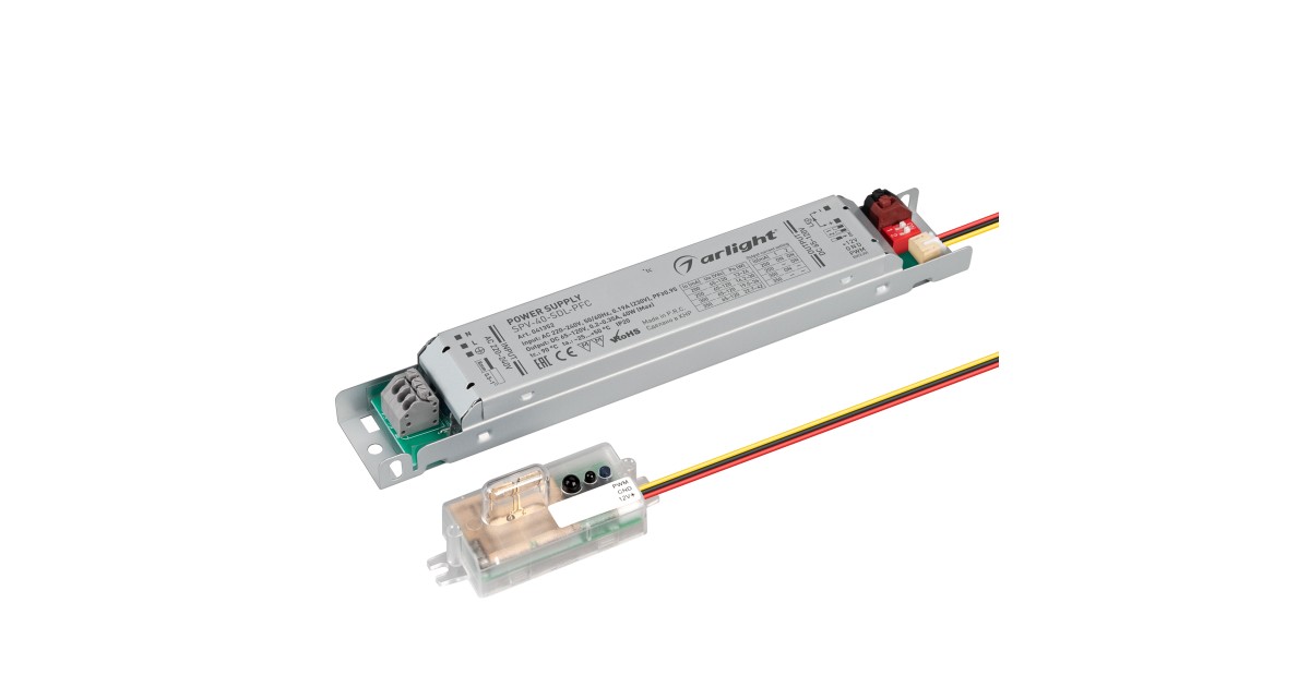 Купить Блок питания SPV-40-SDL-PFC (40W, 65-120V, 0.2-0.35A) 041352 Arlight оптом в Москве