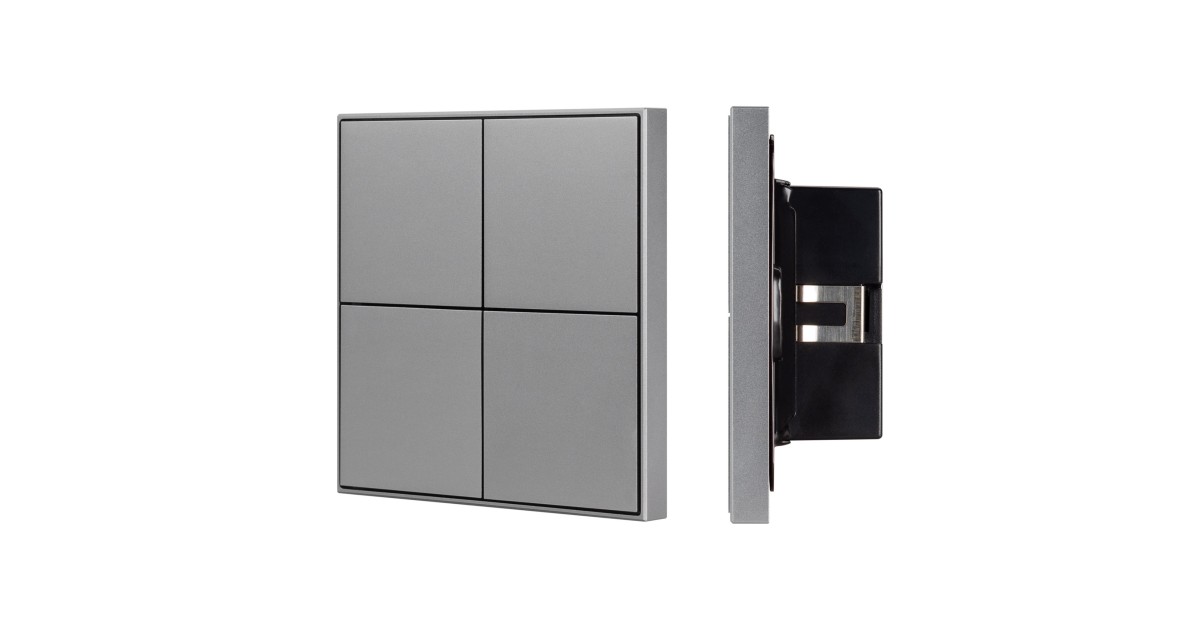 Купить INTELLIGENT ARLIGHT Кнопочная панель KNX-304-23-IN Grey (BUS, Frame) 038402 Arlight оптом в Москве