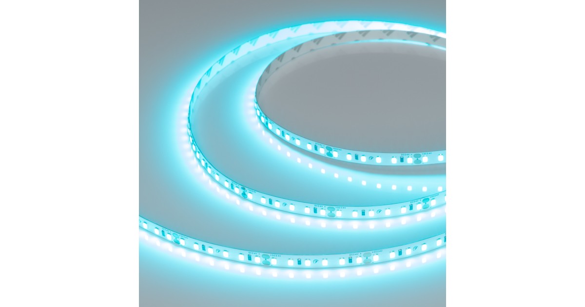 Купить Лента RT-A120-8mm 24V Mint Blue (9.6 W/m, IP20, 5m) 043382(1) Arlight оптом в Москве