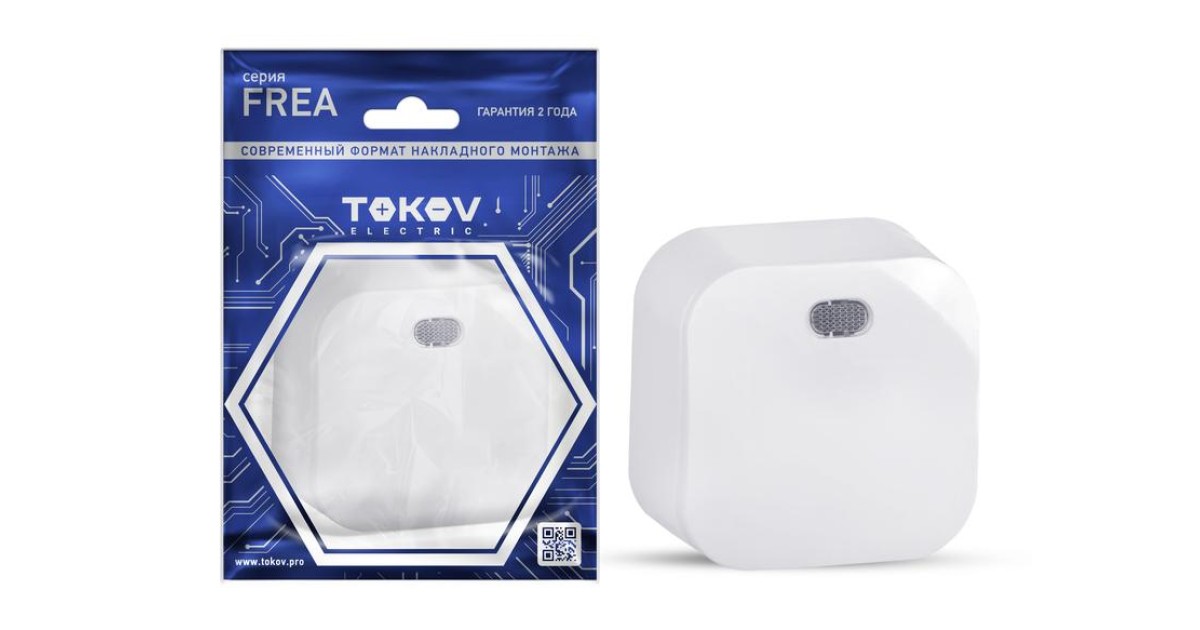 Купить Выключатель 1-кл. ОП Frea 10А IP20 250В с индикацией АБС-пластик бел. TKE-FR-V1I-C01 TOKOV ELECTRIC оптом в Москве
