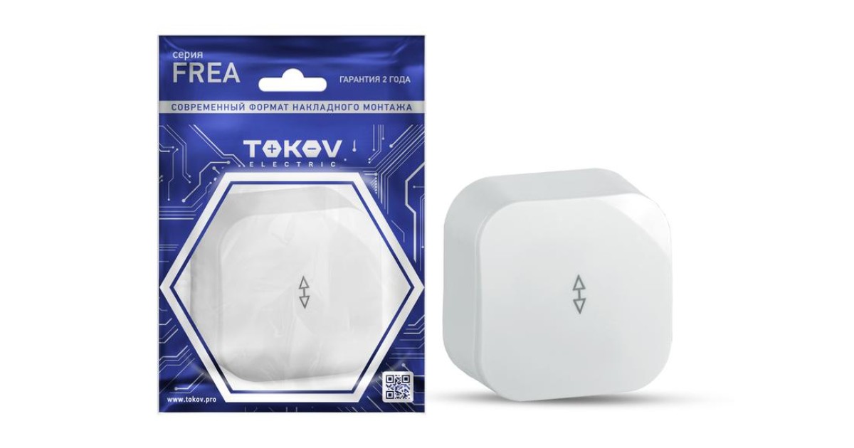 Купить Переключатель 1-кл. ОП Frea 10А IP20 250В АБС-пластик бел. TKE-FR-P1-C01 TOKOV ELECTRIC оптом в Москве