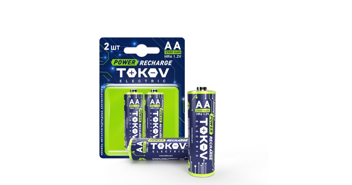 Купить Аккумулятор AA/HR6 2500мА.ч (блист.2шт) TKE-NMA-HR6/B2 TOKOV ELECTRIC оптом в Москве