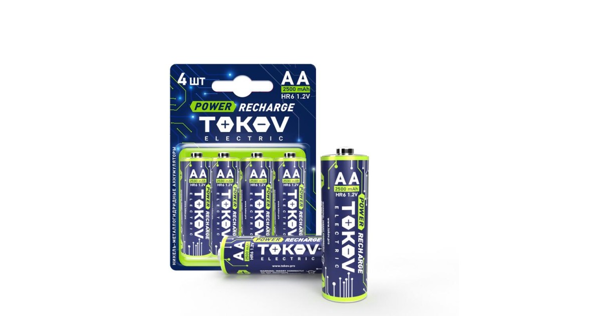 Купить Аккумулятор AA/HR6 2500мА.ч (блист.4шт) TKE-NMA-HR6/B4 TOKOV ELECTRIC оптом в Москве