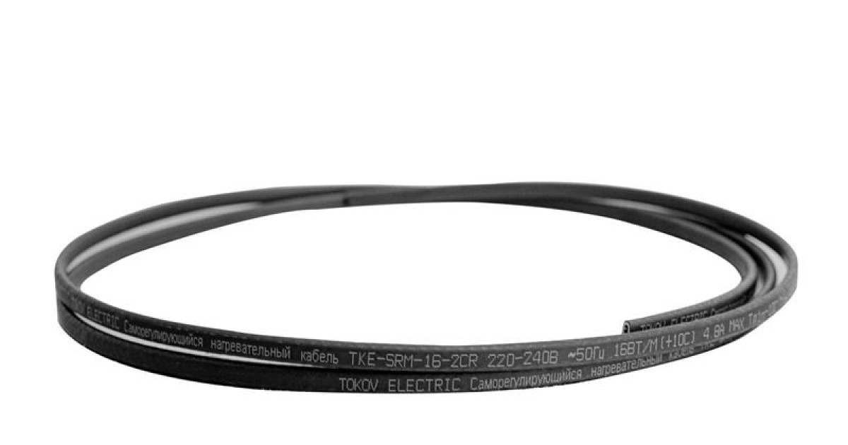Купить Кабель нагревательный саморег. 16Вт/м с экраном термопласт TKE-SRM-16-2CR TOKOV ELECTRIC оптом в Москве