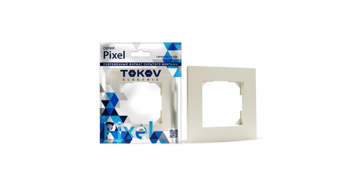 Купить Рамка 1-м Pixel беж. TKE-PX-RM1-C02 TOKOV ELECTRIC оптом в Москве
