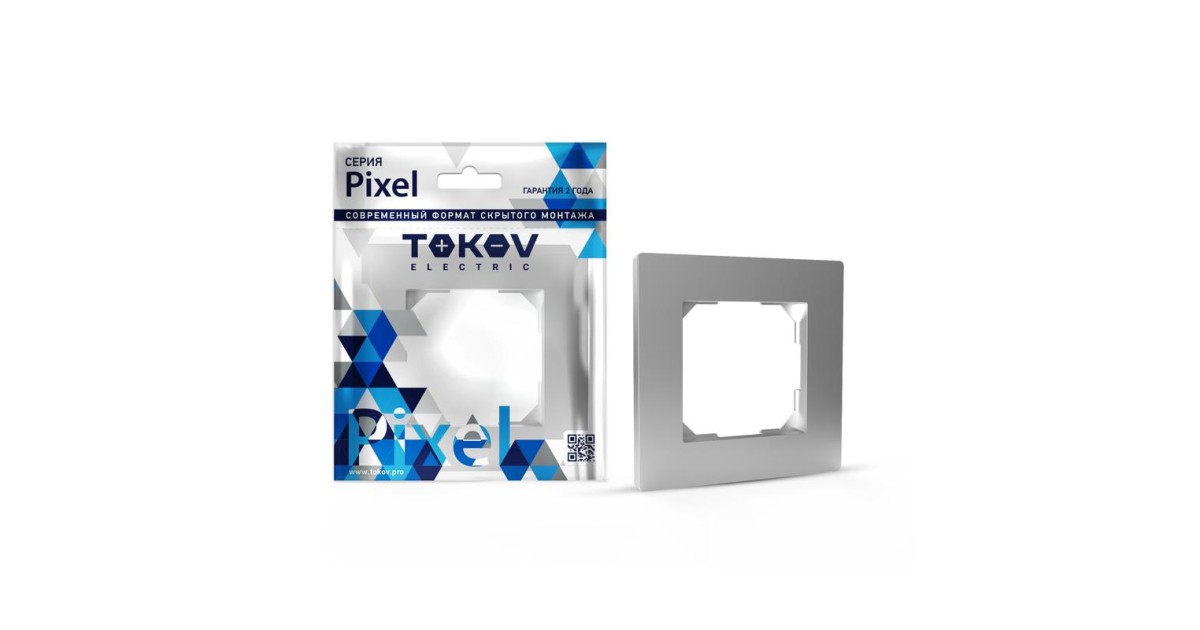 Купить Рамка 1-м Pixel алюм. TKE-PX-RM1-C03 TOKOV ELECTRIC оптом в Москве