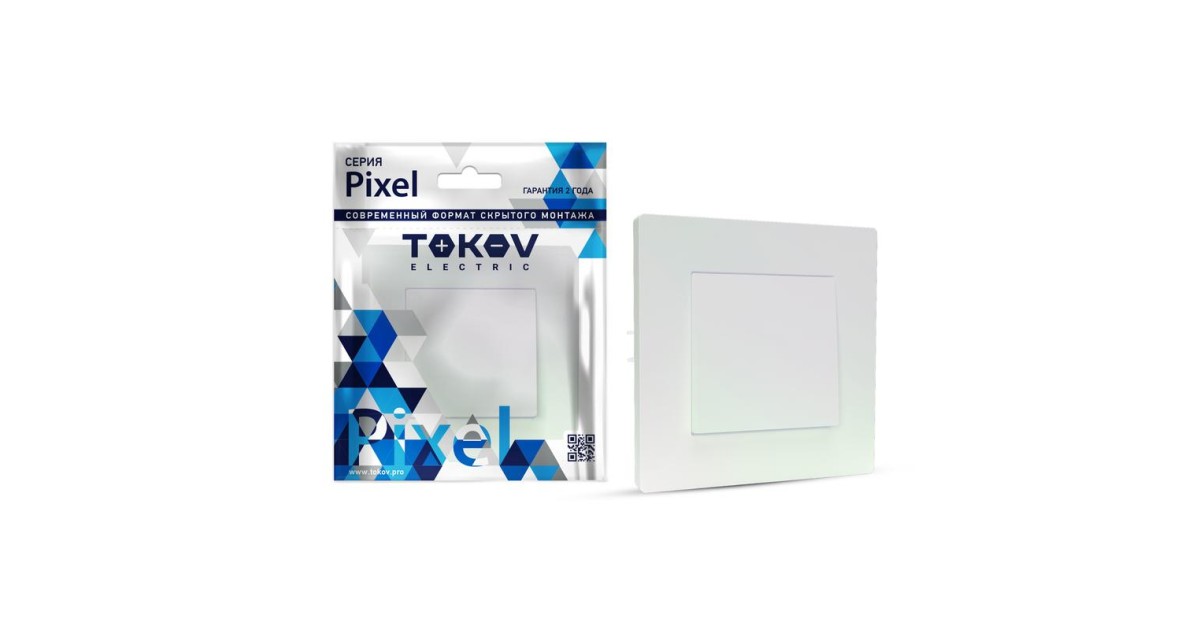 Купить Выключатель 1-кл. СП Pixel 10А IP20 в сборе перламутр. TKE-PX-V1F-C04 TOKOV ELECTRIC оптом в Москве