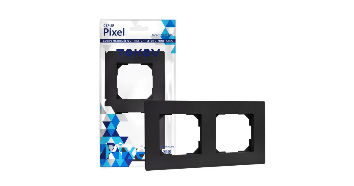 Купить Рамка 2-м Pixel универс. карбон TKE-PX-RM2-C14 TOKOV ELECTRIC оптом в Москве