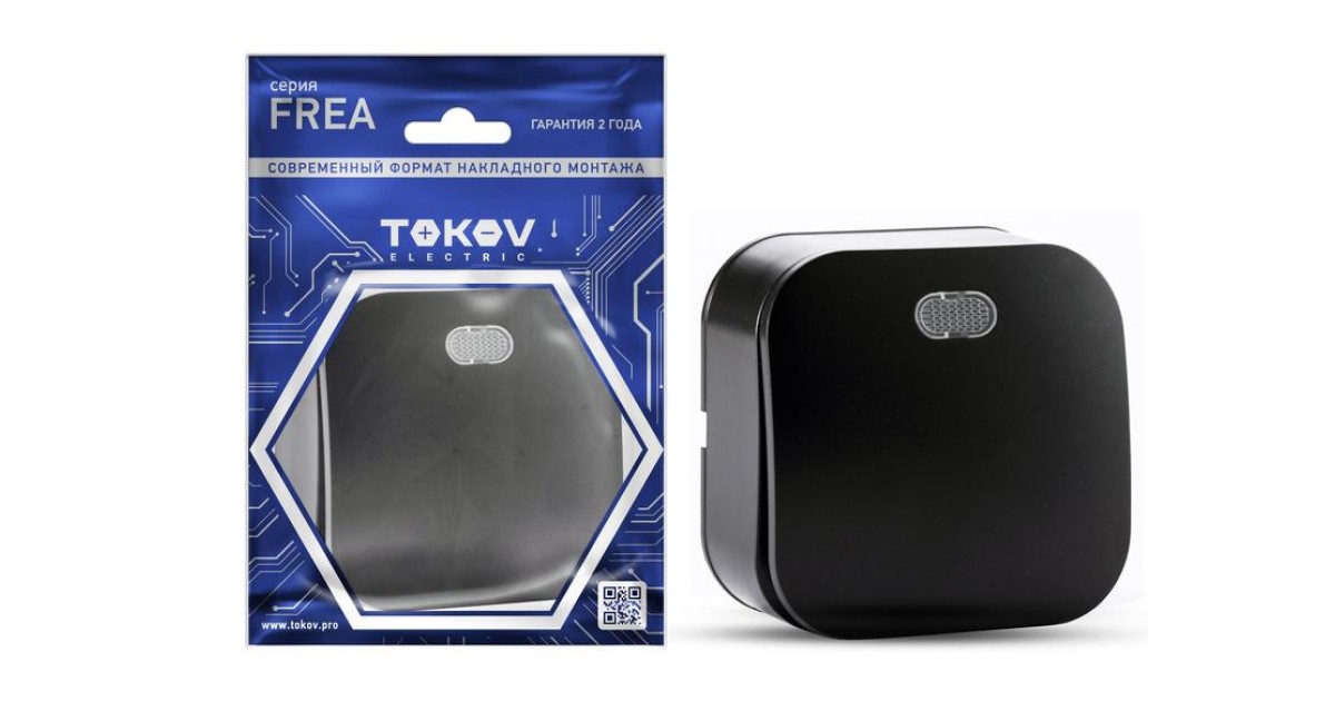 Купить Выключатель 1-кл. ОП Frea 10А IP20 250В с индикацией АБС-пластик карбон TKE-FR-V1I-C14 TOKOV ELECTRIC оптом в Москве
