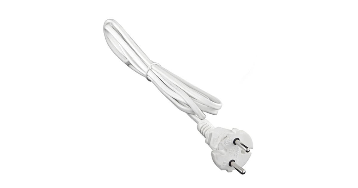 Купить Шнур с электр. вилкой (ШВВП-ВП 2х0.75) 2.2м бел. 9632227 UNIVersal оптом в Москве